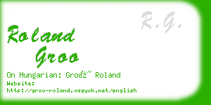 roland groo business card